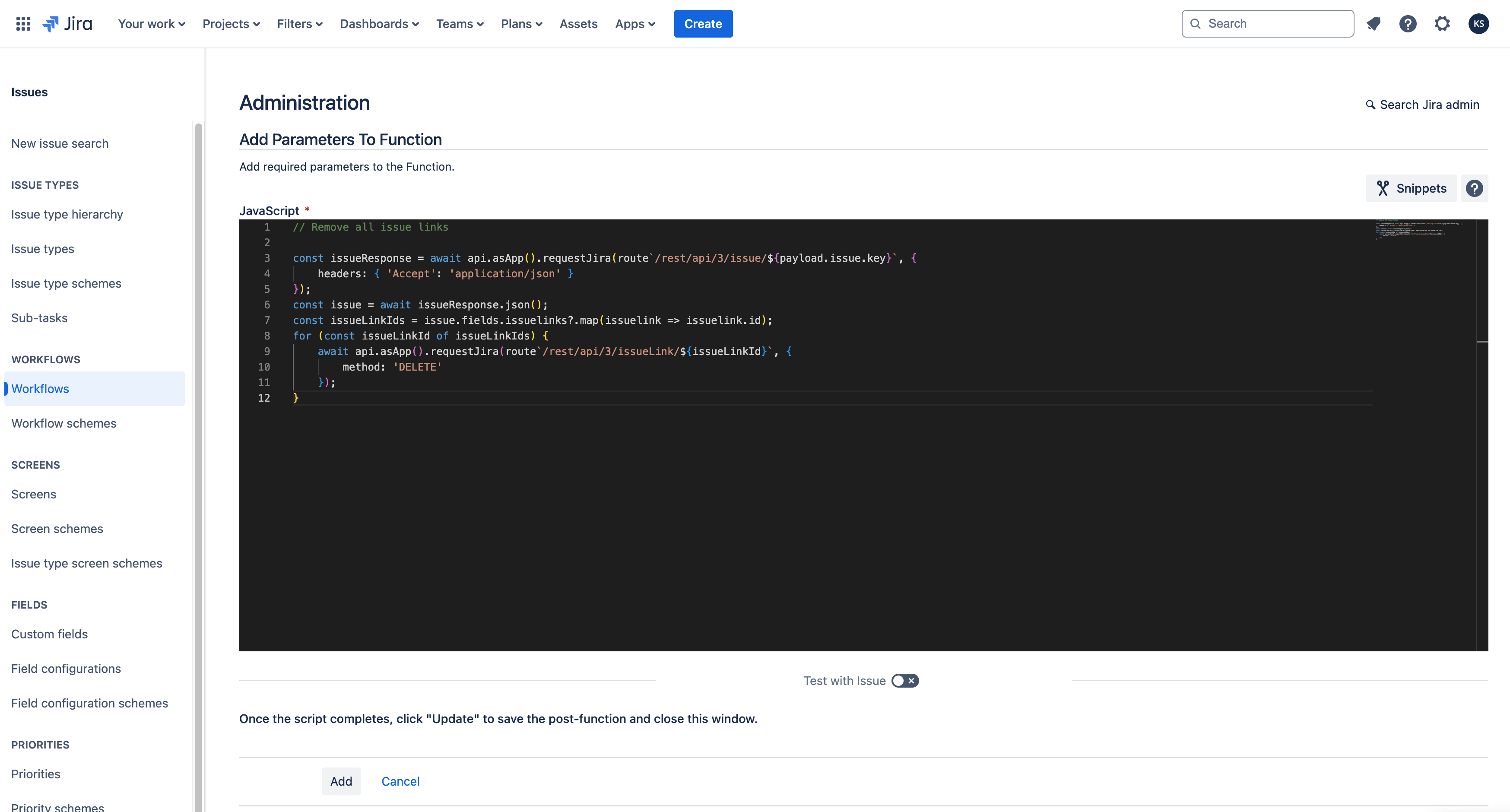 Workflow post-functions | KaiserSoft Apps Documentation Hub
